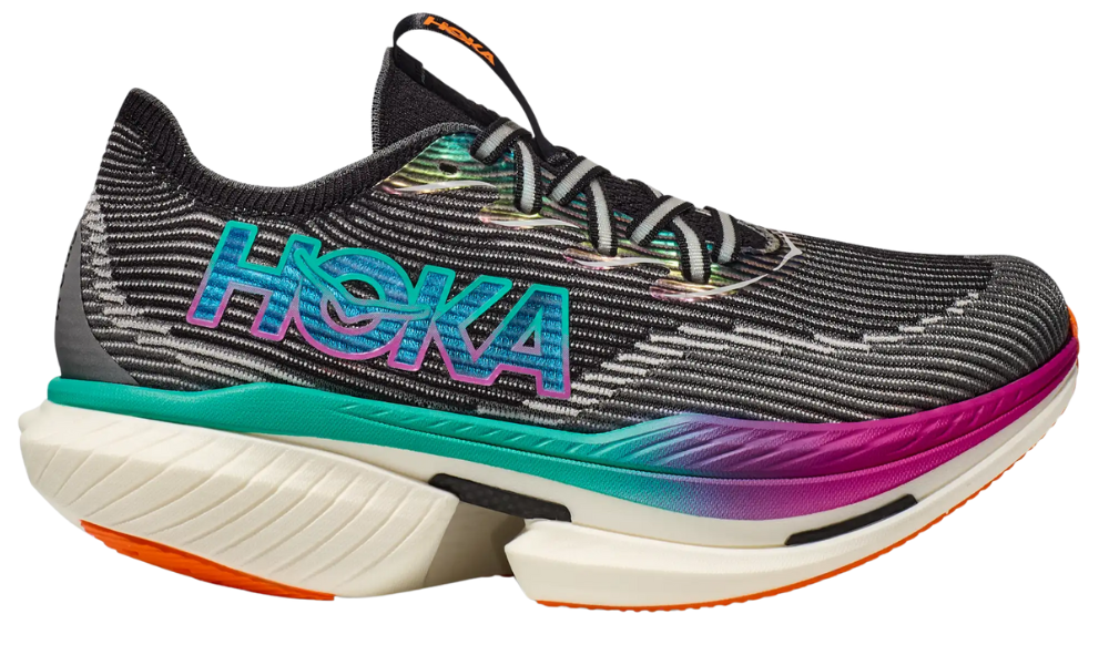Hoka Cielo X1. Black/Electric Aqua