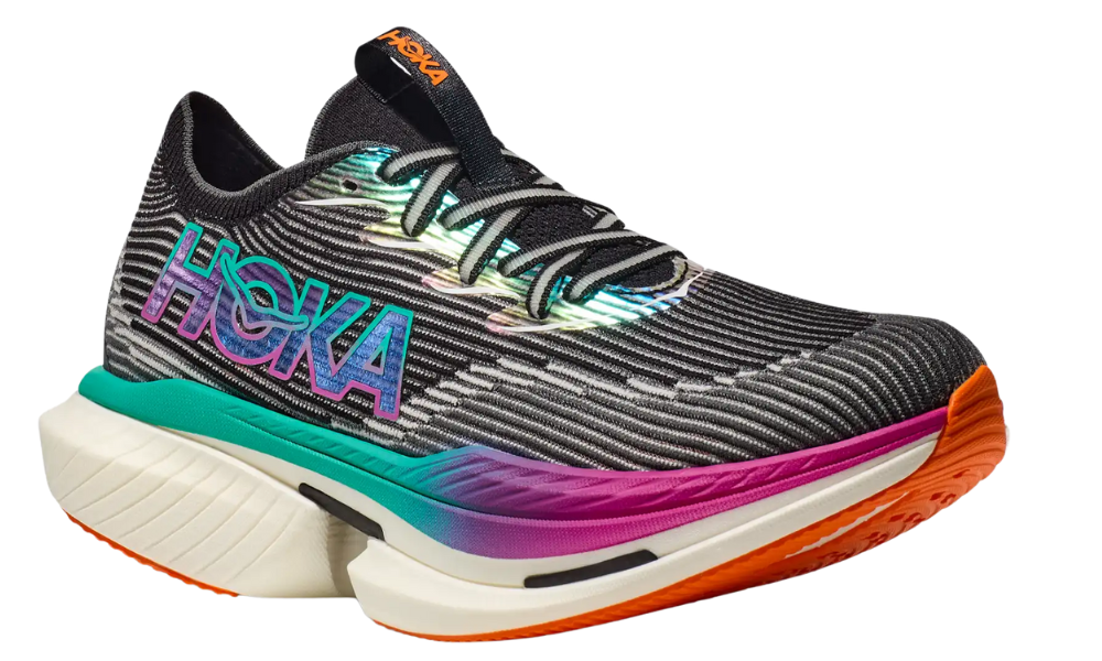 Hoka Cielo X1. Black/Electric Aqua