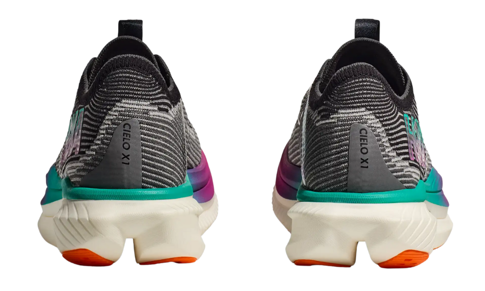 Hoka Cielo X1. Black/Electric Aqua