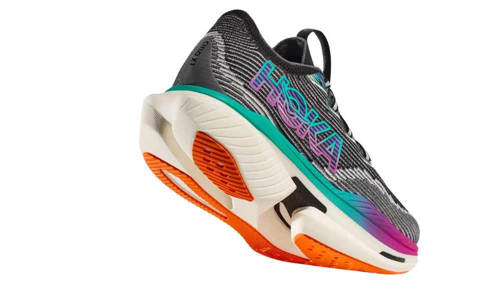 Hoka Cielo X1. Black/Electric Aqua