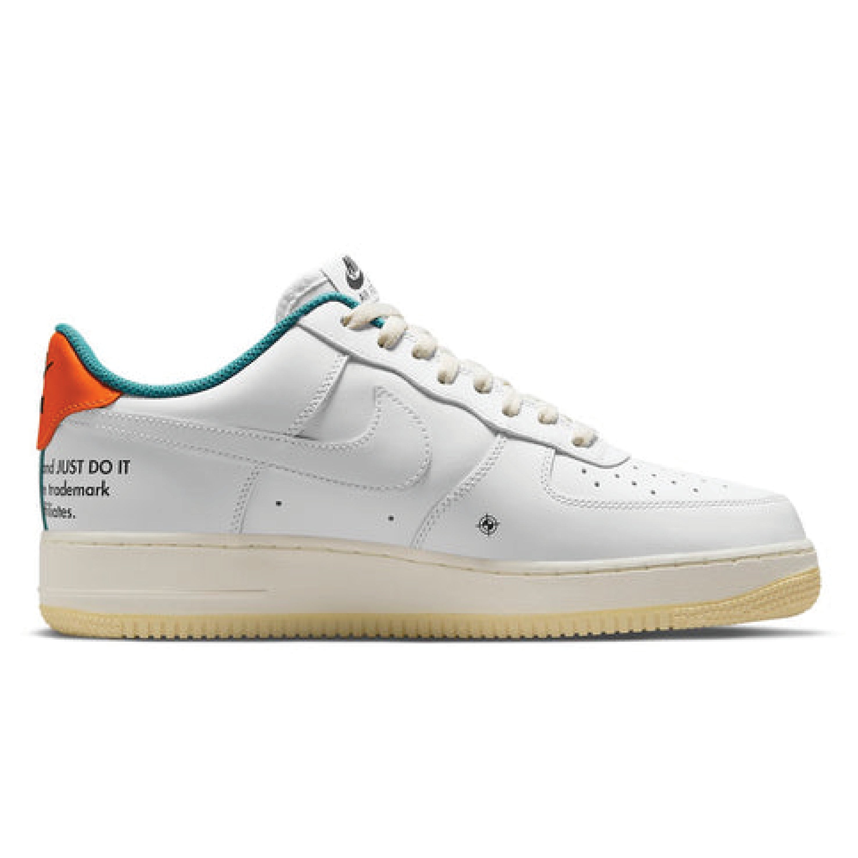 Nike Air Force 1 07 Le White Sail Starfish White Black Green Orange
