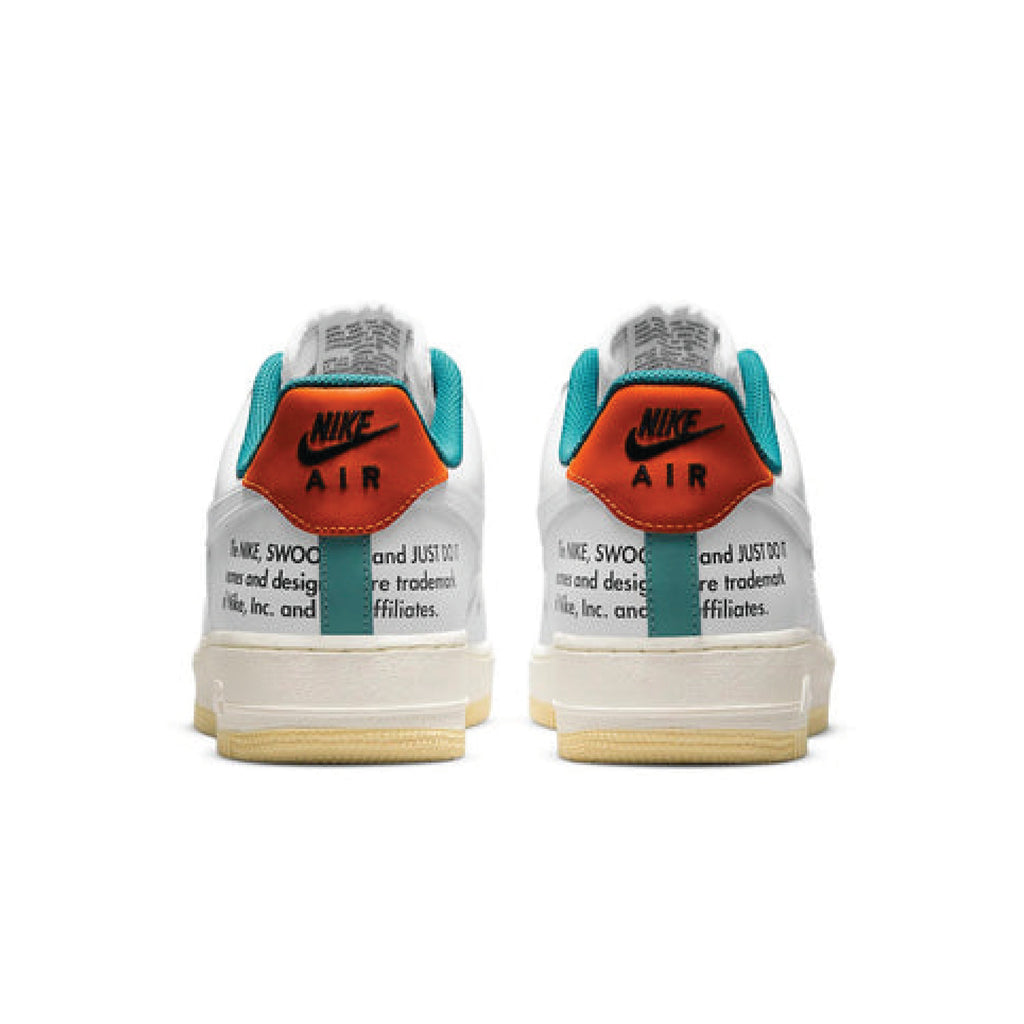 Nike Air Force 1 07 Le White Sail Starfish White Black Green Orange